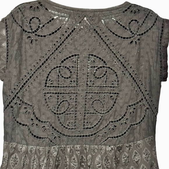 Vanessa Virginia Black Cutout Embroidered Cap Sleeve Dress Slip Dress Included - Picture 8 of 13